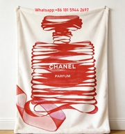 Chanel Flannel Throw Blanket Perfume Bottle Ribbon Art Print IMG_7342
